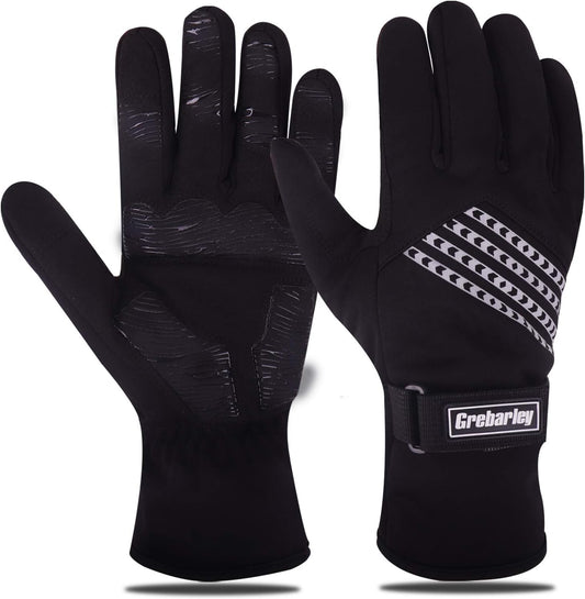 Winter Gloves Waterproof Gloves Cycling Gloves Bike Gloves Biking Gloves Driving Gloves Riding Gloves Touchscreen Gloves Snow Gloves Ski Gloves Bicycle Gloves for Men Women (Black, XL)